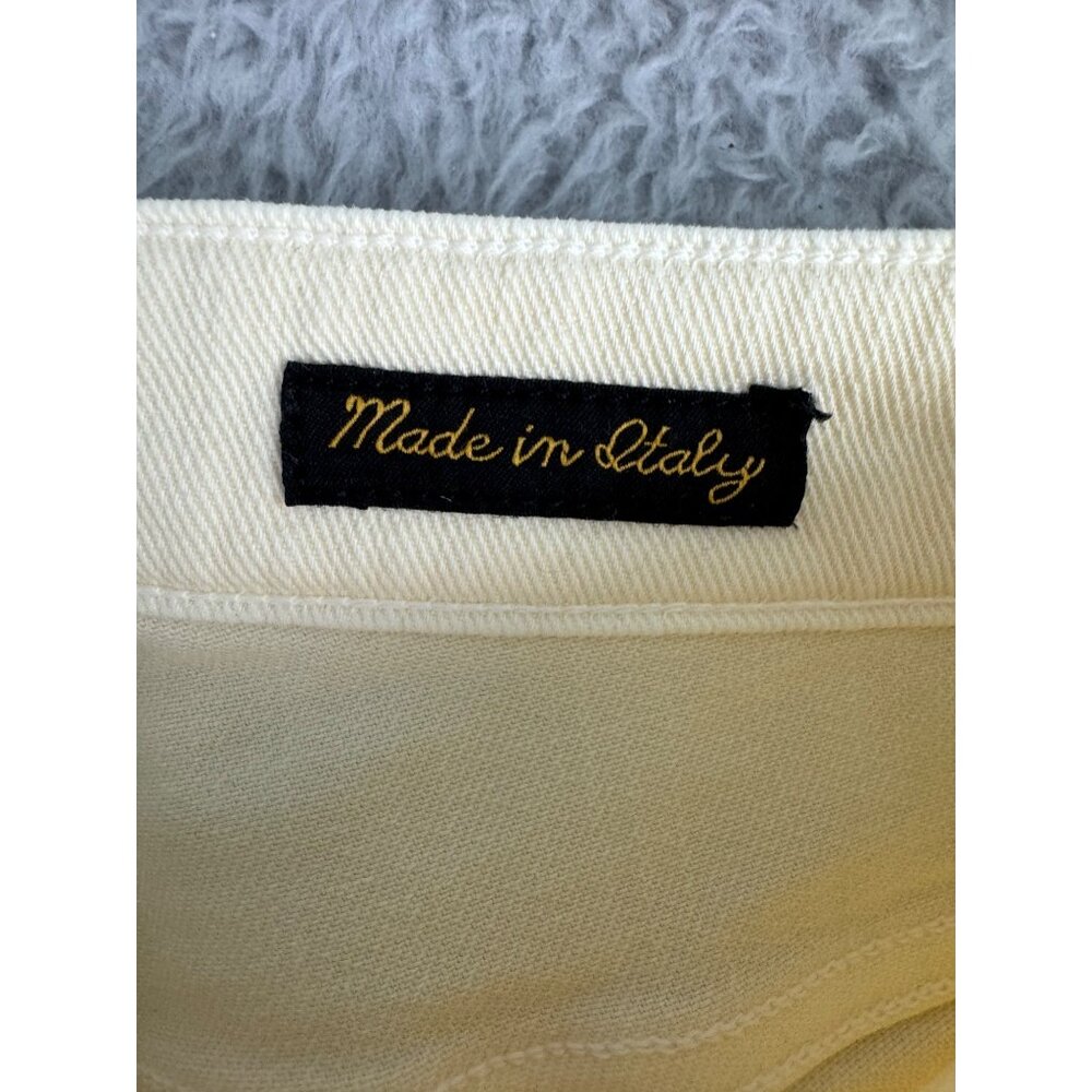 True Religion Womens Pale Yellow Denim Shorts NWT Size 24 Made In Italy - Picture 11 of 16